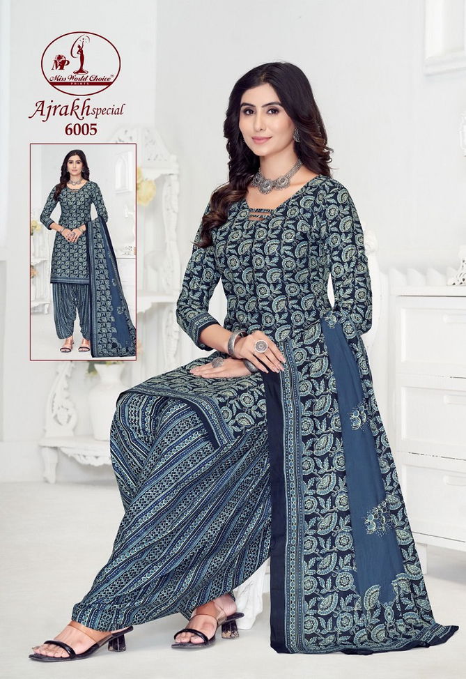 Ajrakh Vol 6 By Miss World Printed Cotton Dress Material Wholesale Shop In Surat